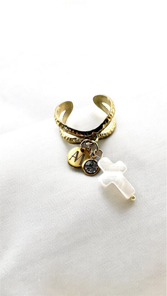 Ring Perlmutt Cross AMA
