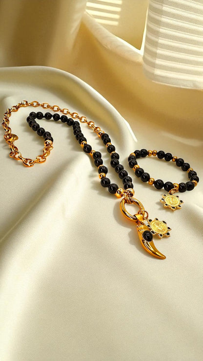 Kette Black Medaillon AMA