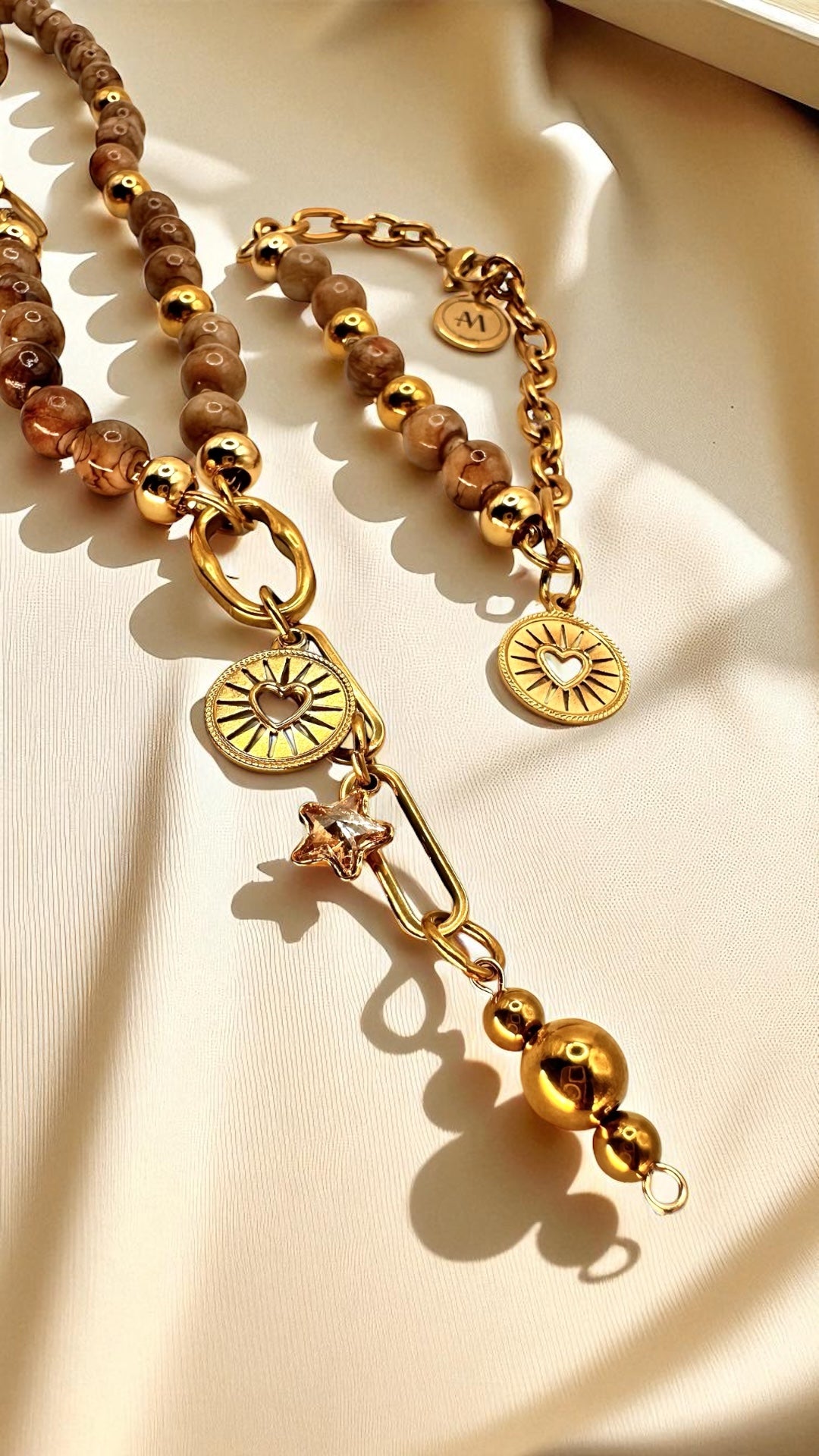 Kette Brown Chalcedon AMA