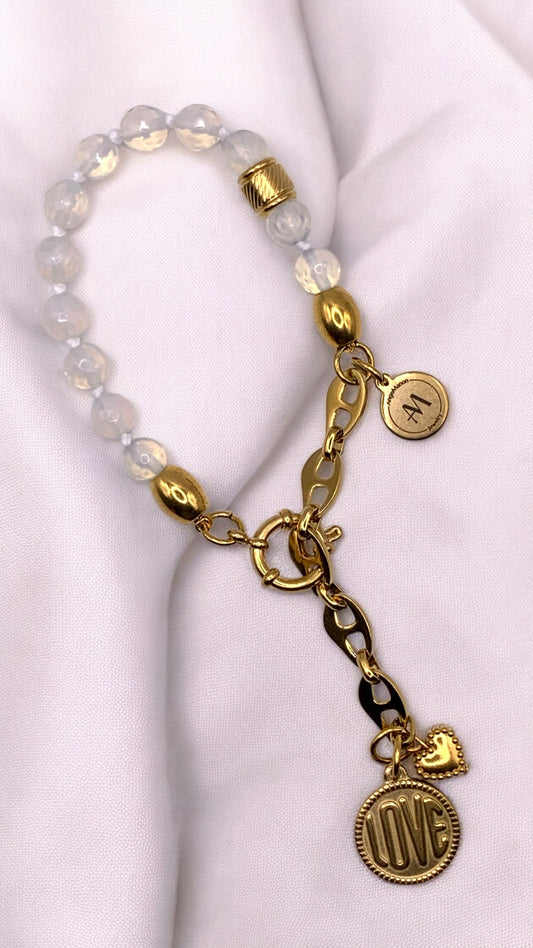 Armband Faceted Opal Love AMM