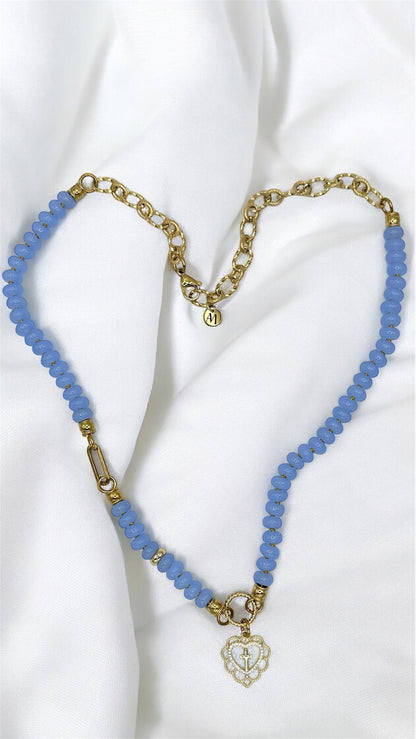 Kette Aqua Cross Heart AMA