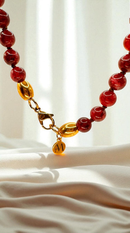 Garnet Hamsa Hand AMA