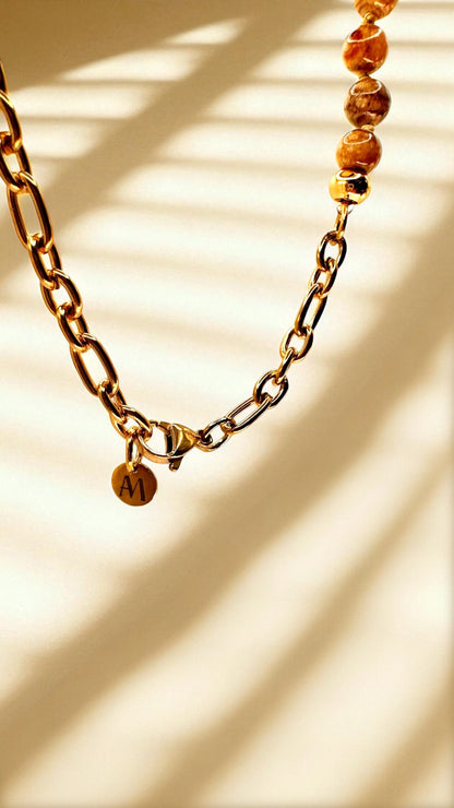 Kette Brown Chalcedon AMA