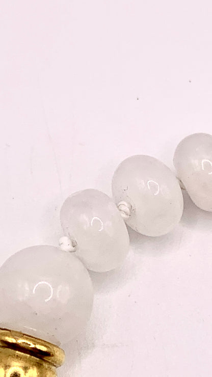 Armband White Jade Heart AMM