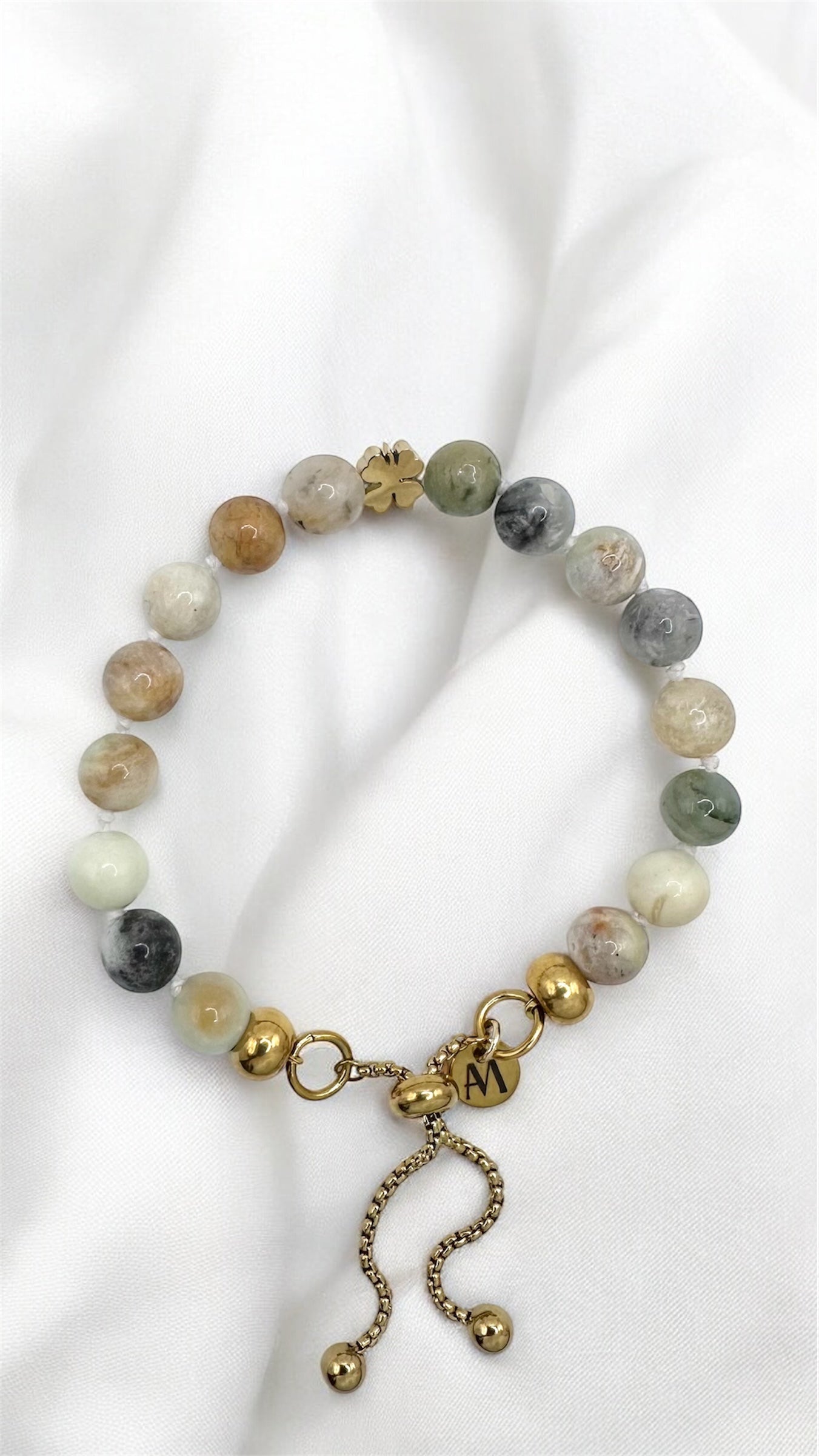 Armband Amazonit Clover leaf AMA