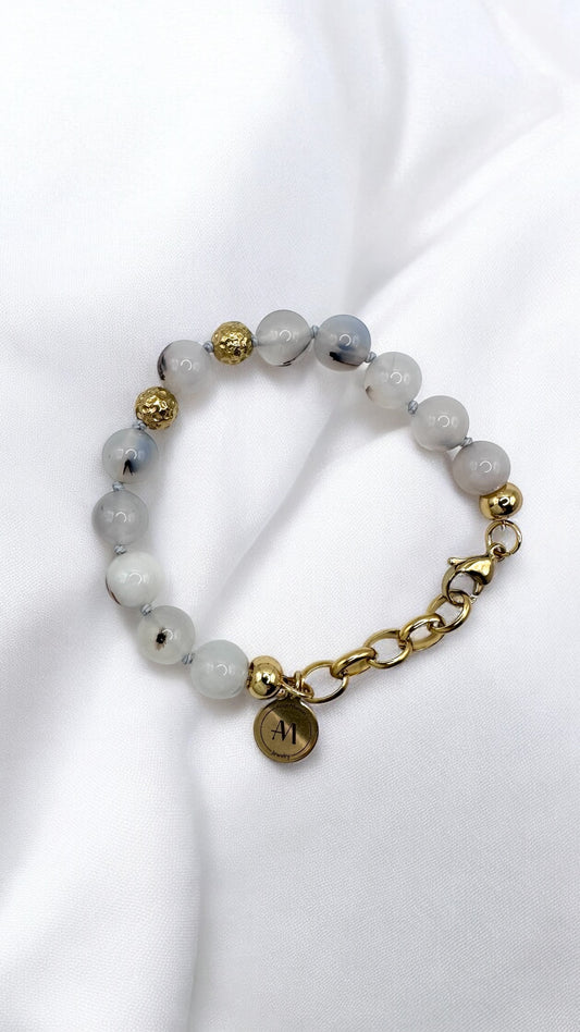 Armband Chalcedone and Gold AMA