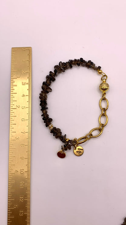 Armband Glittering  Smoky Quartz AMM