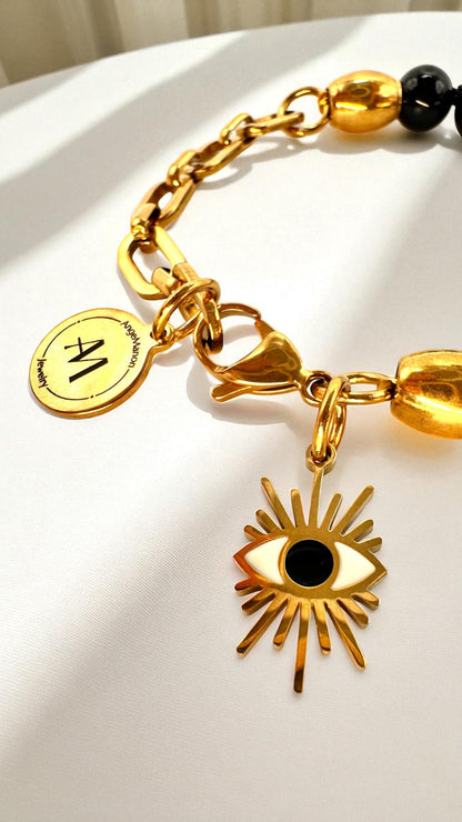 Armband Obsidian Flower-of-life AMA