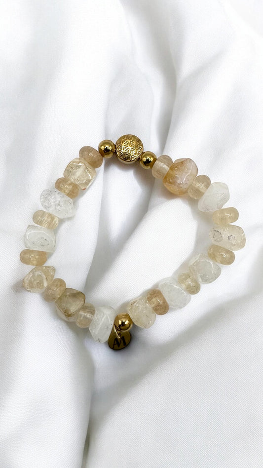 Armband Citrin Flower of Life AMA