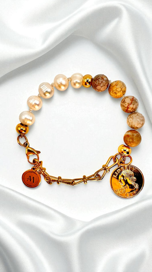 Armband Labra-Pearl Coin AMA