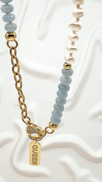 Kette Pearl-Aquamarin AMA