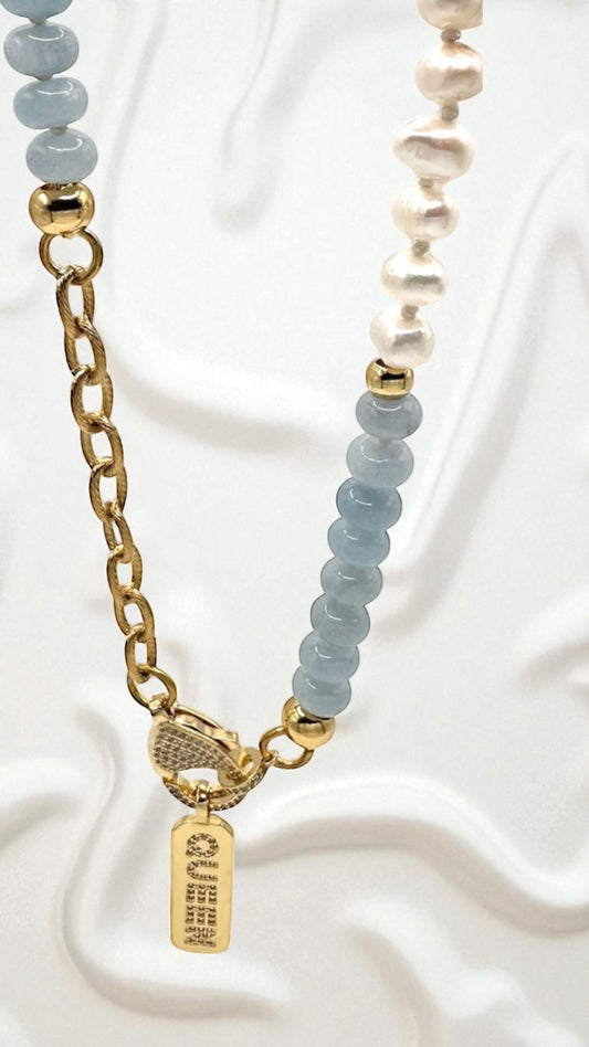 Kette Pearl-Aquamarin AMA