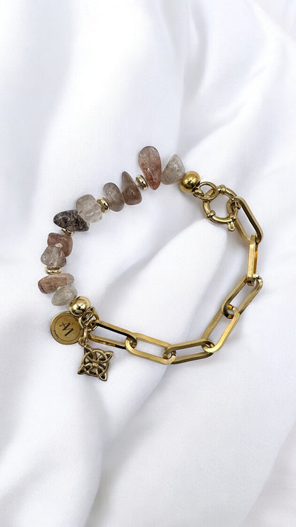 Armband Rutilquarz and Gold AMA