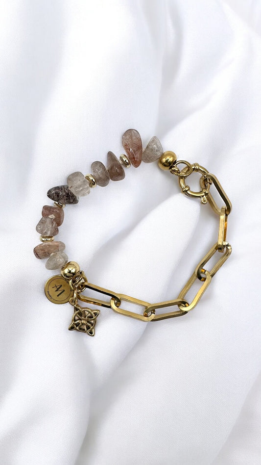 Armband Rutilquarz and Gold AMA