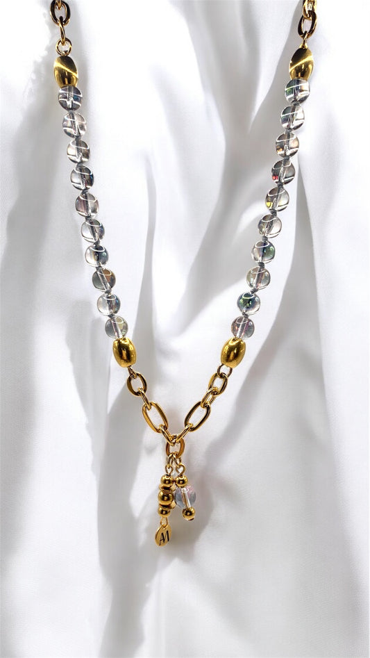 Kette Iridescent Blue Pearl AMM