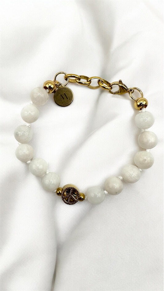 Armband White Peace AMA