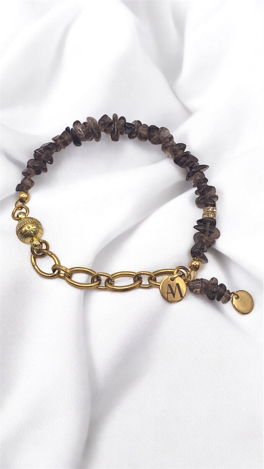 Armband Glittering  Smoky Quartz AMM