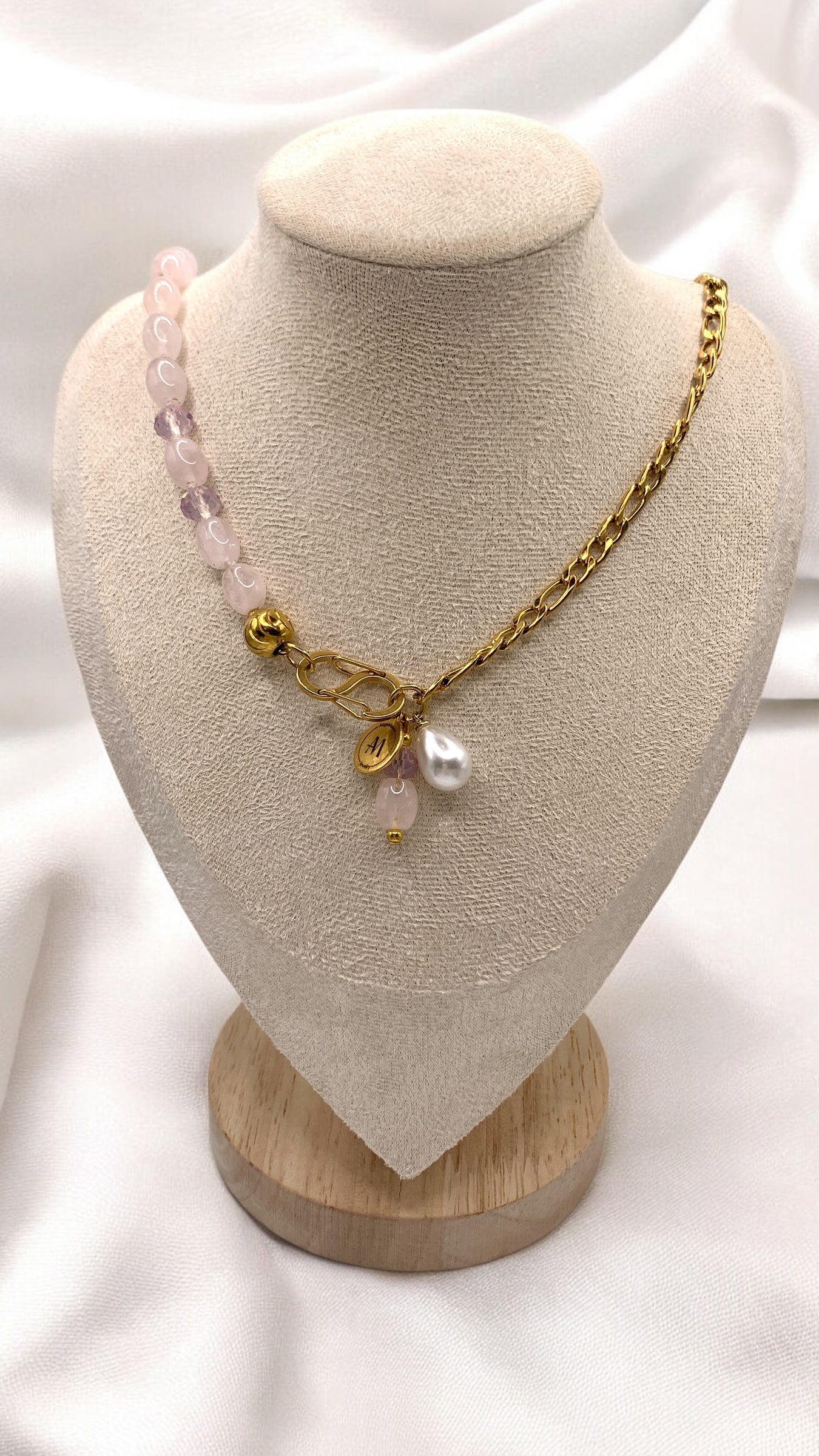 Kette Rose Quartz with Opal AMM