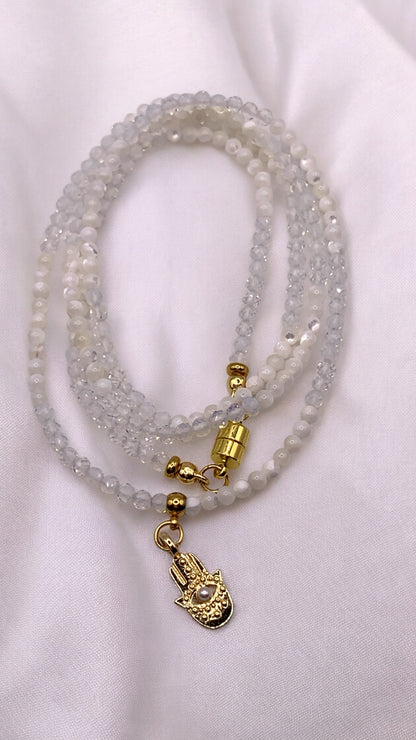 Kette und Armband Opal and Shell Heart AMM