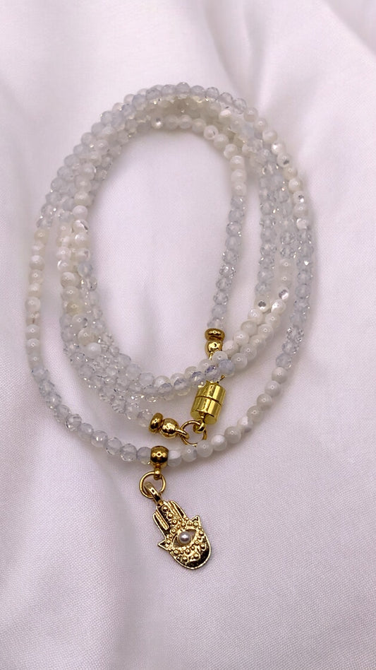 Kette und Armband Opal and Shell Heart AMM