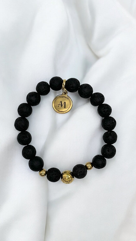 Armband Basalt and Gold AMA