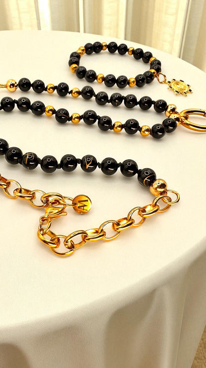 Kette Black Medaillon AMA