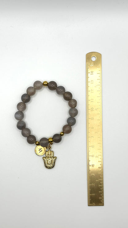 Armband Grey Hamsa-Hand AMA