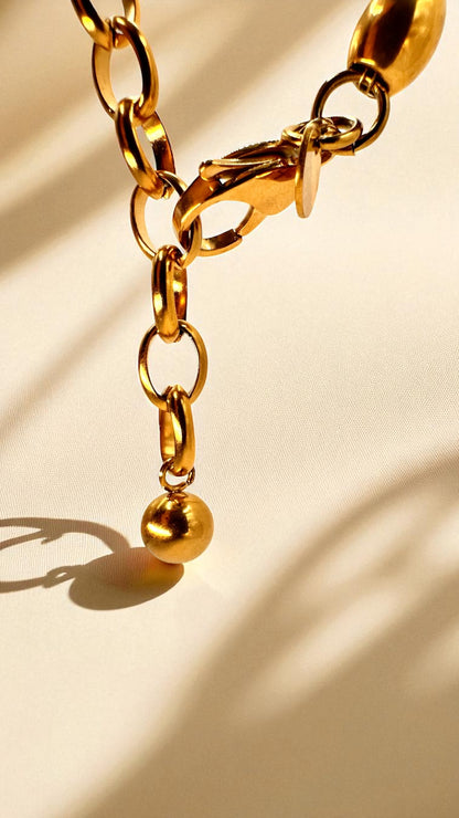 Kette Pearl Gold bead AMA