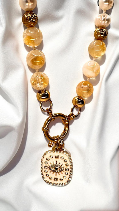 Kette Pearl-Citrin Eye AMA
