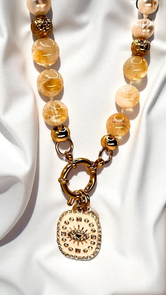 Kette Pearl-Citrin Eye AMA