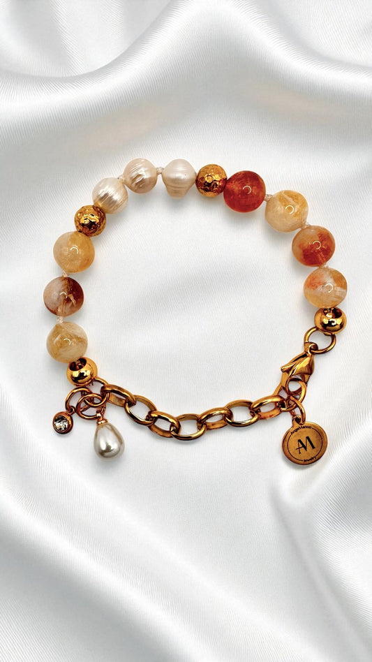 Armband Pearl-Citrin Eye AMA