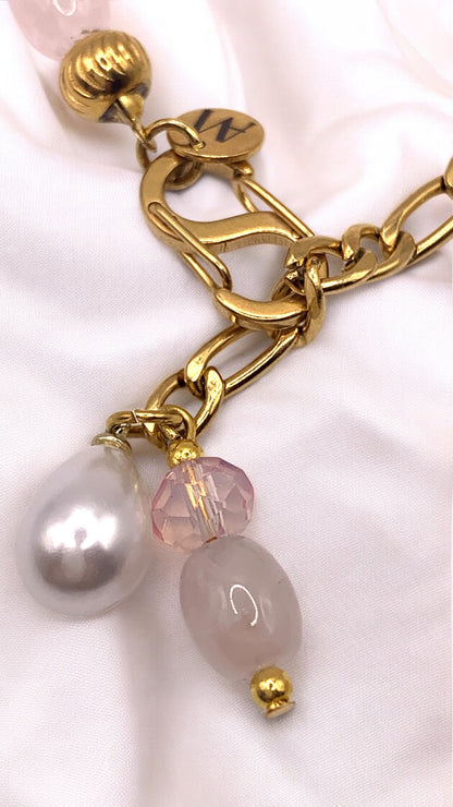 Armband Rose Quartz with Opal AMM