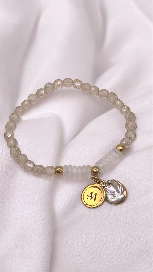 Armband Freshwater Pearl and Quartz AMM