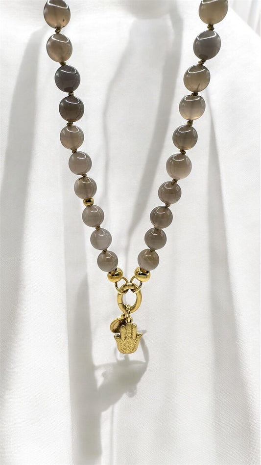 Kette Grey Hamsa-Hand AMA