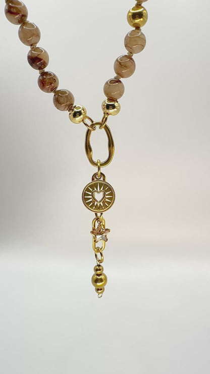 Kette Brown Chalcedon AMA