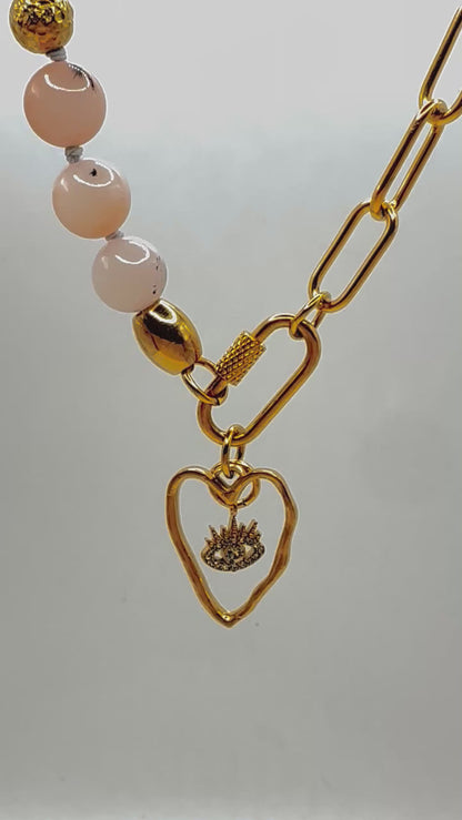 Kette Pink Opal-Chalcedon AMA