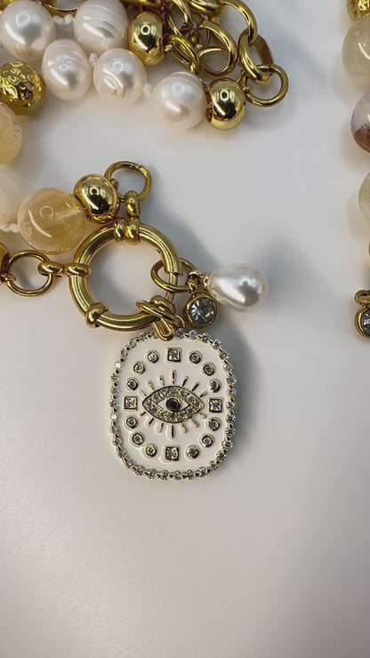 Kette Pearl-Citrin Eye AMA